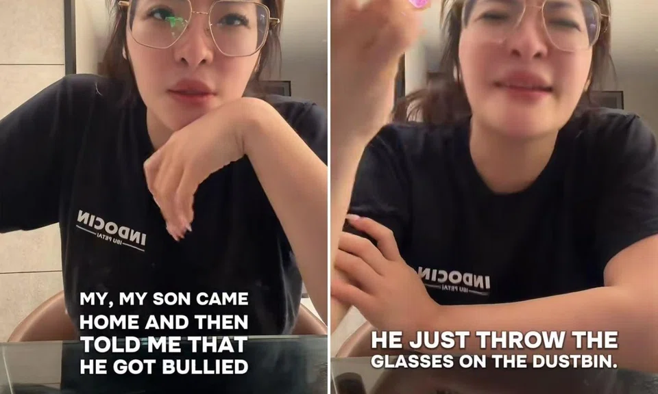 teacher says boy’s glasses were thrown on not inside dustbin