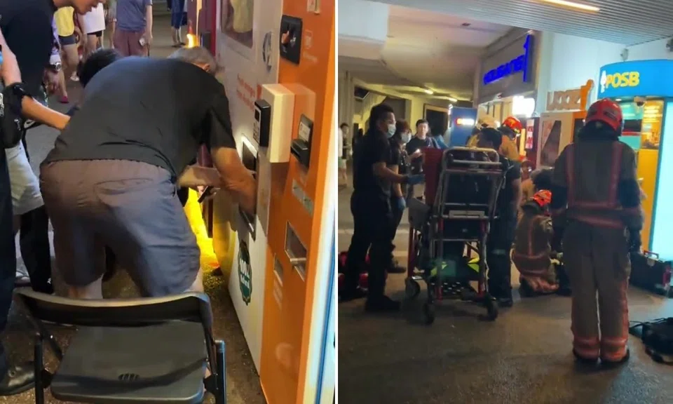 man stuck in hougang ijooz vending machine
