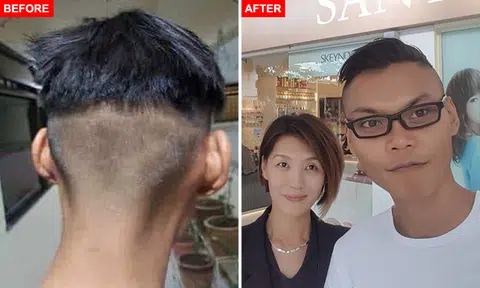Guy who got $118 'mangkuk' haircut gets it fixed by salon