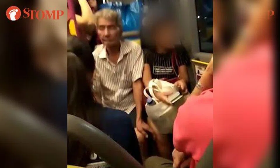 Uncle, please watch where you place your hand -- this woman is clearly uncomfortable
