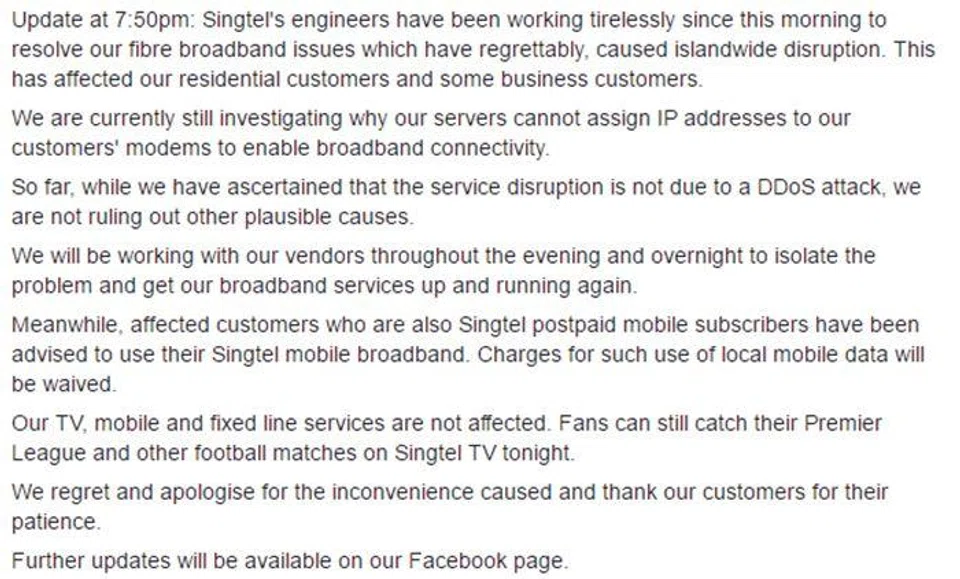 Solutions offered by Singtel not reliable for home business, says woman affected by internet outage