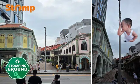 Stomper says lamppost is ruining picture-perfect view of Peranakan Place