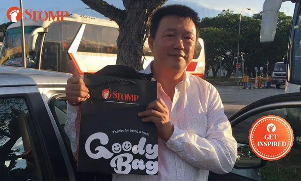 Stomp Goody Bag for Uber driver who was surprised to be Stomped for his excellent service and honesty