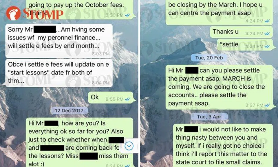 Parent goes MIA after owing tuition centre $399.90 fee due to 'personal issues'