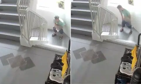 A man was allegedly seen defecating at the staircase landing of an HDB in Sengkang. 
