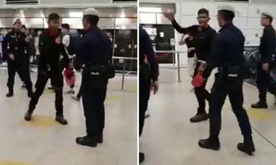 Police clarify video of man shouting in MRT station: "Officers are impartial in their checks"