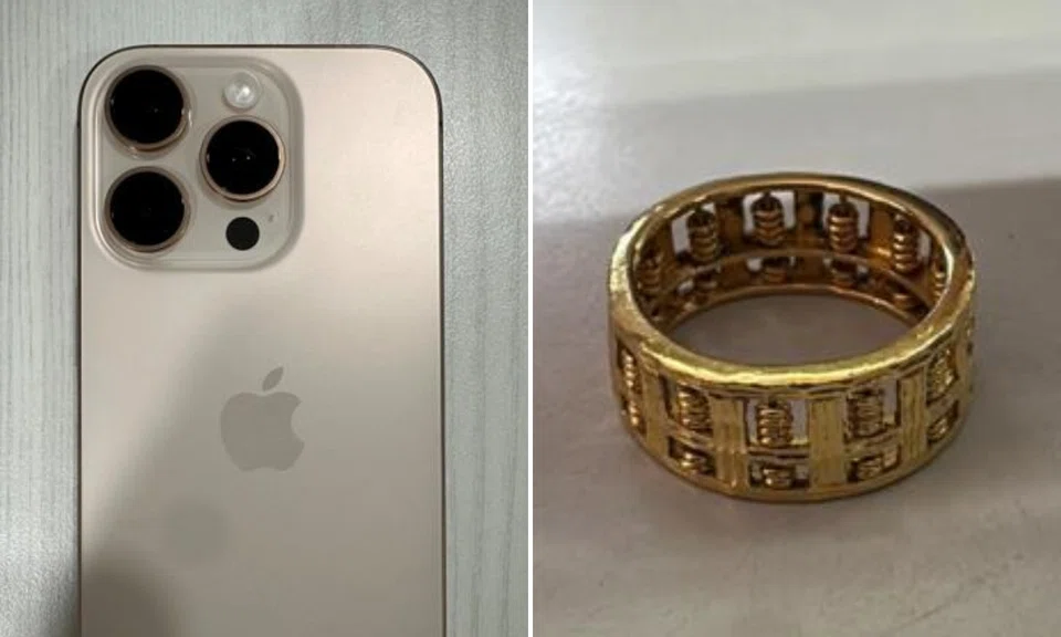 Victim's iPhone and gold ring.