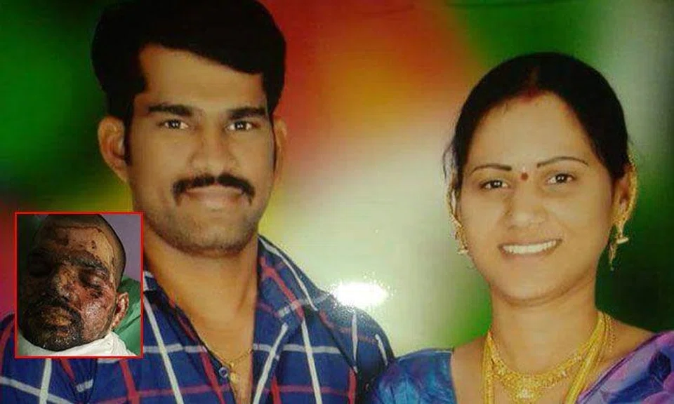 M. Swathi (right) allegedly murdered her husband Sudhakar Reddy (left), and disfigured her lover Rajesh to pass him off as her dead husband. 