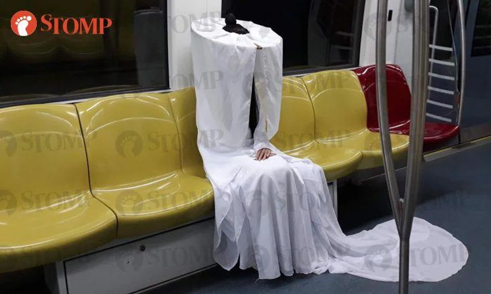 Commuter thought he saw a ghost on MRT train -- but it's just a cosplayer