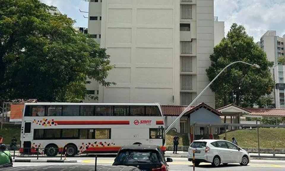 SMRT bus hits lamp post at Bedok North, bus captain assisting with investigations