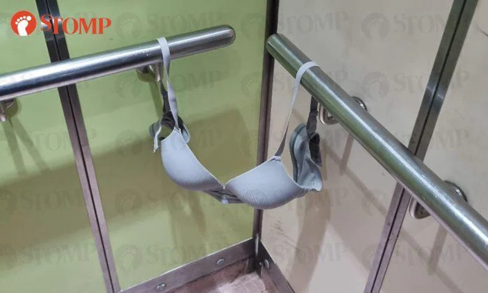 Resident disgusted by bra left hanging in Tampines lift
