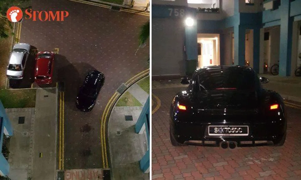 Nice Porsche, terrible parking