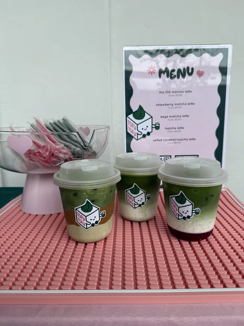Ms Tris Su sold about 15 cups of matcha latte during Tofu Tofu's launch weekend in March 2025. Now, sales have grown about 4.5 times that figure over a weekend.