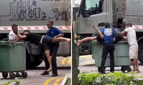 Duo toss man into bin at Fernvale: Police looking into matter