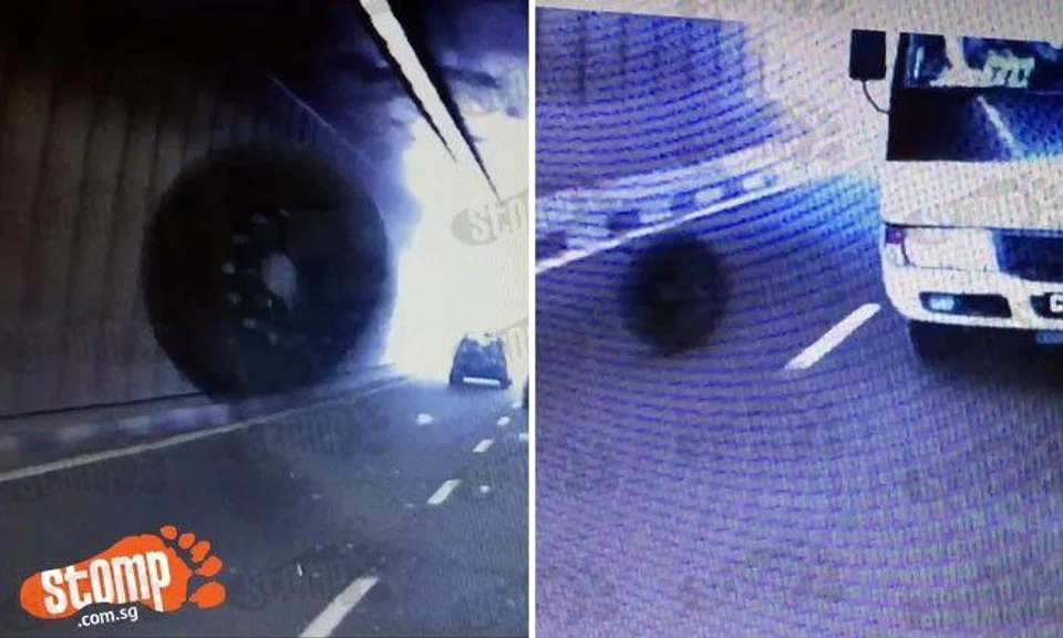 Motorists narrowly avoid spare tyre that falls from van and bounces all over tunnel near Holland and Commonwealth junctions
