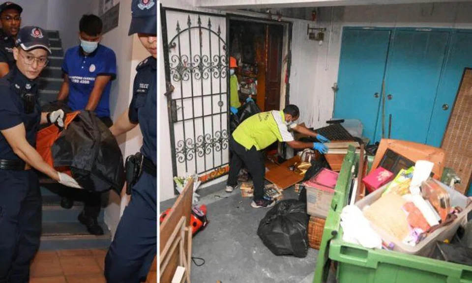 3 dead in Hougang fire: Neighbours say flat and corridor cluttered with junk, pets caused stench