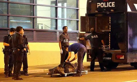 Police said the man who was found dead on the tracks of Fajar LRT station had been run over. PHOTO: SHIN MIN DAILY NEWS