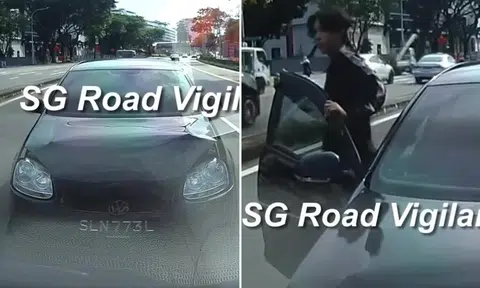 Volkswagen rear-ends another car in Ang Mo Kio, driver appears to be 'under the influence'