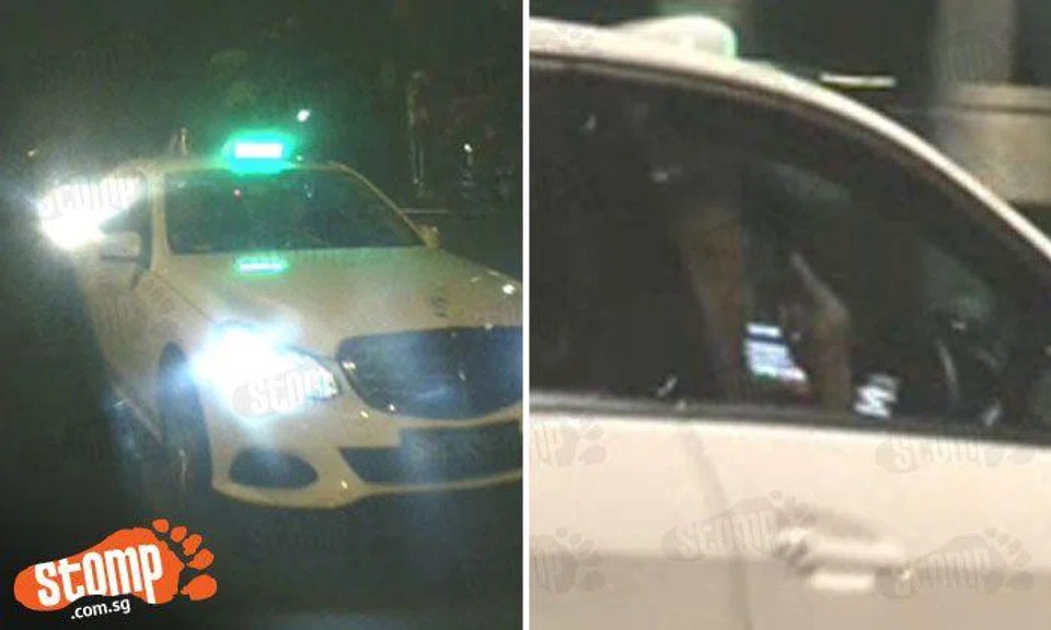 How rude of Mercedes cabby to show middle finger after getting honked at