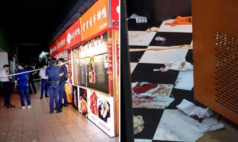 Blood-stained paper towels litter People's Park Complex after knife attack, woman arrested