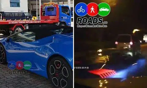 45-year-old blue Lambo driver arrested for dangerous driving, vehicle seized