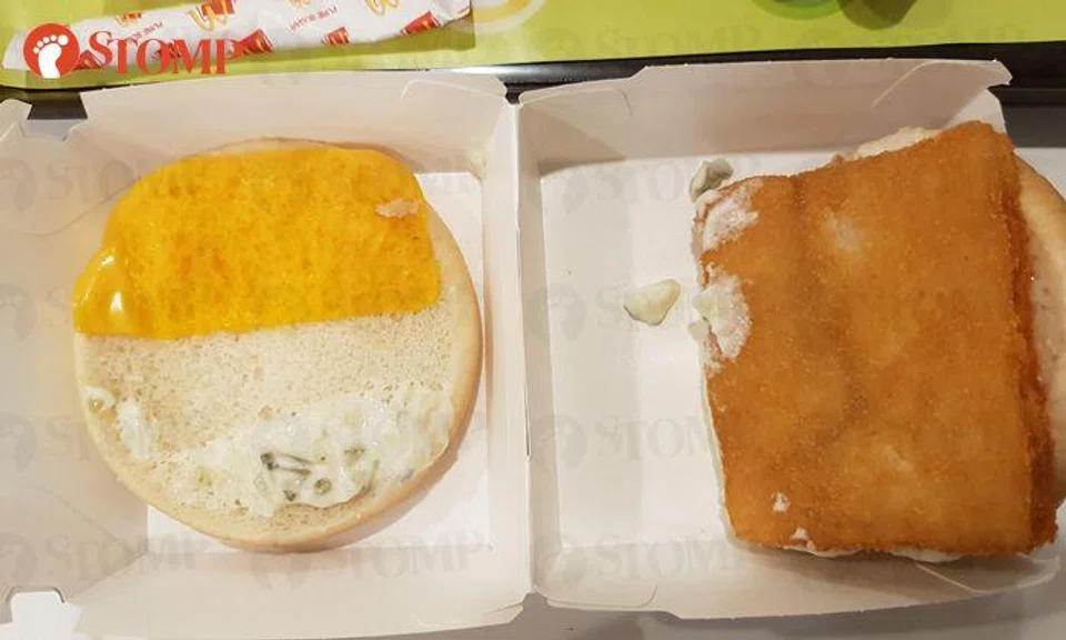 Woman upset by 'half slice of cheese' in Filet-O-Fish burger -- but this has always been the case