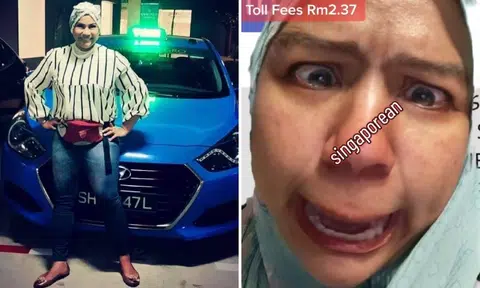 Cabby on TikTok hilariously asks fellow S'porean drivers not to make her 'paiseh' when entering JB