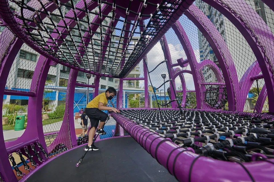 The octopus-inspired play structure has