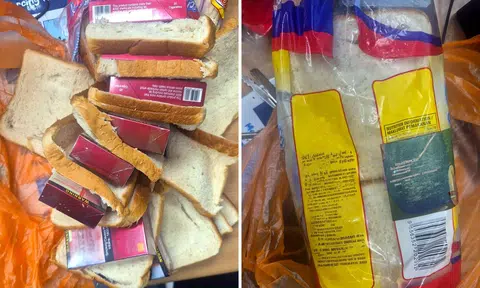 Man arrested after trying to smuggle contraband cigarettes hidden in bread loaf