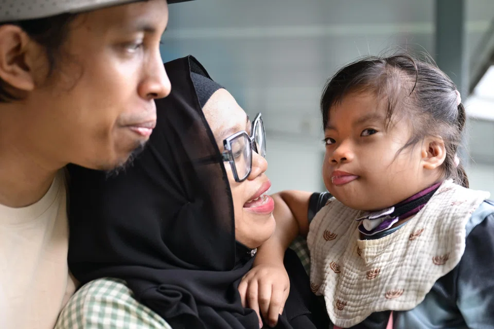 Rania Safiyya Ridzwan, five, has a rare genetic disorder called Kaufman oculocerebrofacial syndrome.