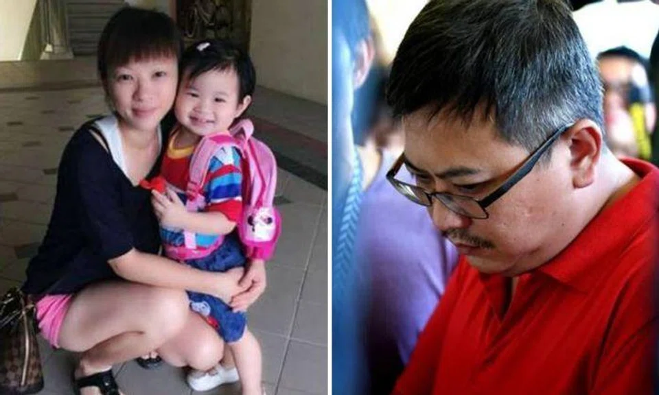 Teo Ghim Heng faces two counts of murder for strangling Madam Choong Pei Shan, 39, and the couple's daughter Zi Ning, at their Woodlands flat on Jan 20, 2017. PHOTOS: ADE TEO/FACEBOOK, ST FILE