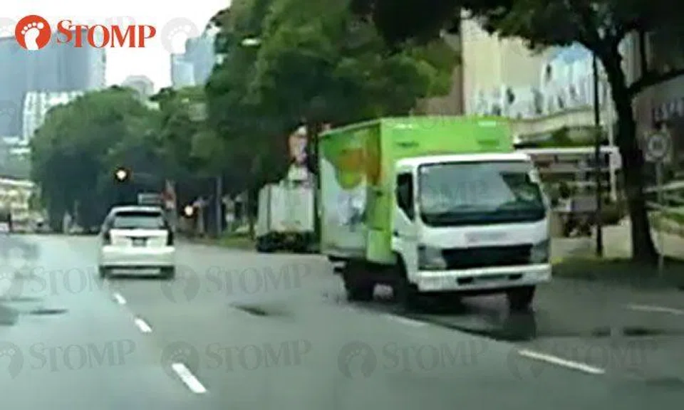 Truck driver goes against traffic after turning into Zion Road