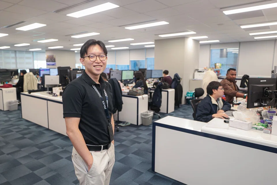 SC Tan De Xun, 22, who works at the Threat Intelligence Centre under the police's Cybercrime Command, helps officers identify and disrupt scam websites. 