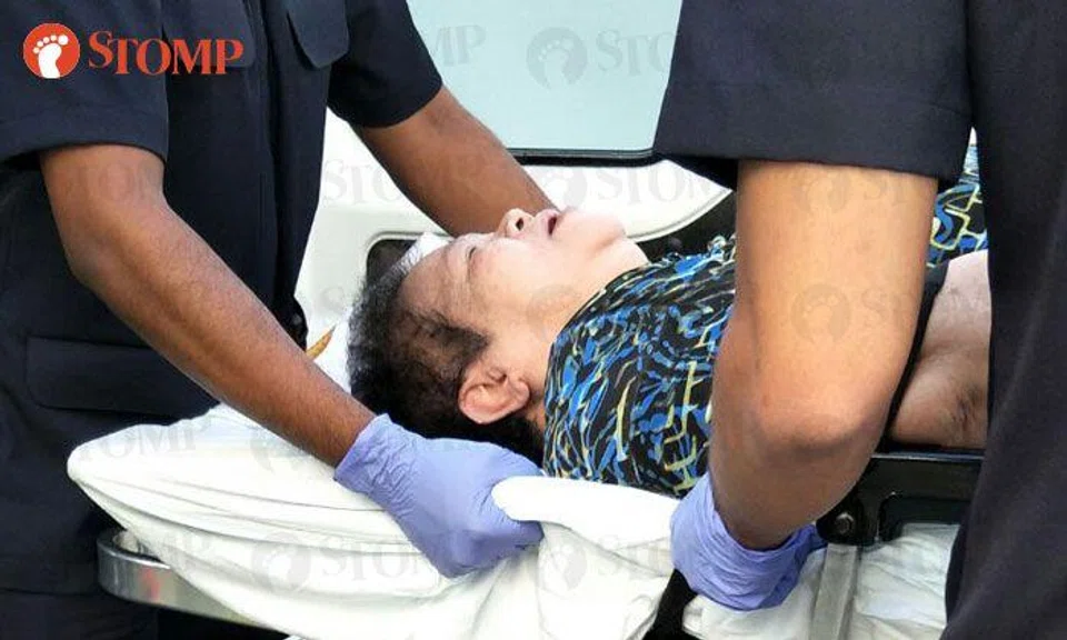  70-year-old auntie falls at Yishun market and breaks thigh bone, son says it's due to wet floor