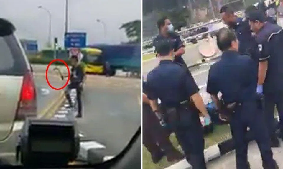 Man arrested for armed robbery and possession of weapons after standoff with officers at Woodlands Checkpoint