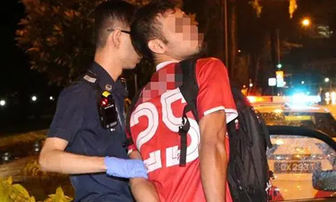 Man trespasses on Jurong Lake Pumping Station to play with fire, arrested after leg gets caught in gate