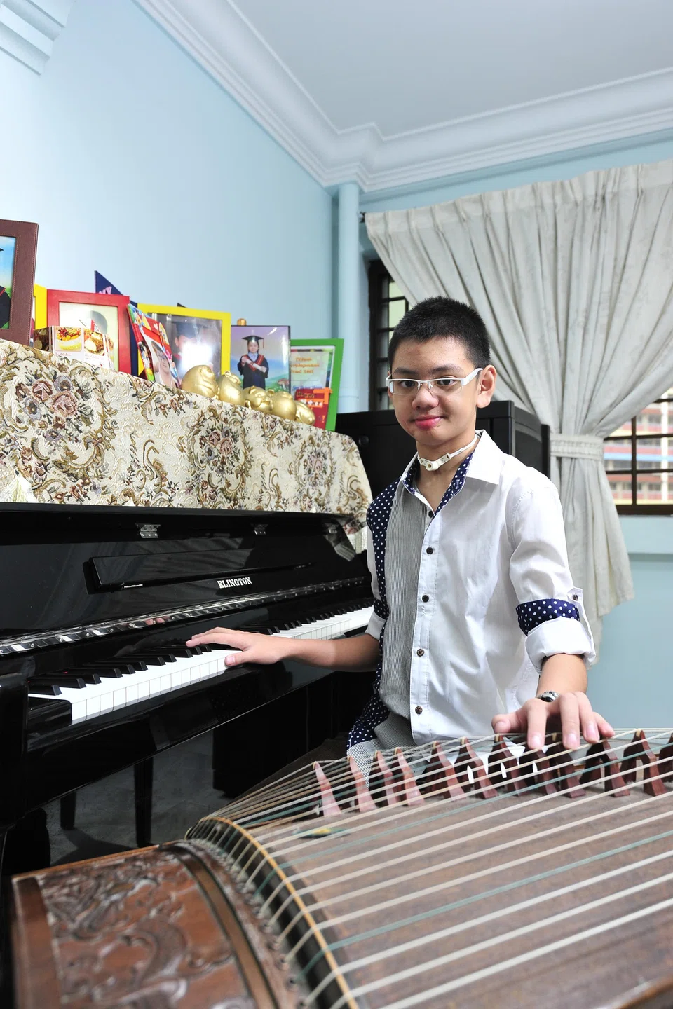 Mr Samuel Lim loved music and had studied piano and guzheng.