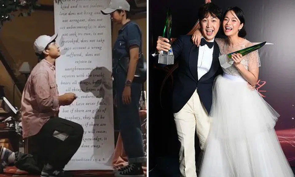 Jeffrey Xu proposed to Felicia Chin in a video posted on their respective Instagram accounts, on Aug 11, 2022. PHOTOS: FELICIA CHIN/INSTAGRAM, MEDIACORP