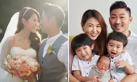 Tay Kewei and Alfred Sim tied the knot on Jan 4, 2015, after dating for 10 years and have three sons. PHOTOS: TAY KEWEI/INSTAGRAM