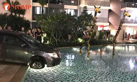  Car in Sembawang condo pool: Driver still missing, had taken wrong turn after asking for directions