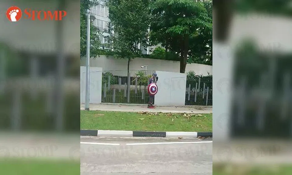 Punggol's roller-skating Captain America is off to save the world