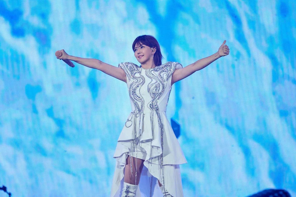 Singapore pop diva Stefanie Sun made an emotional return to the Taiwan stage on Aug 16.