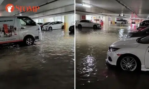 Punggol multi-storey carparks flooded after 'heavy and intense' rainfall in northen part of S'pore
