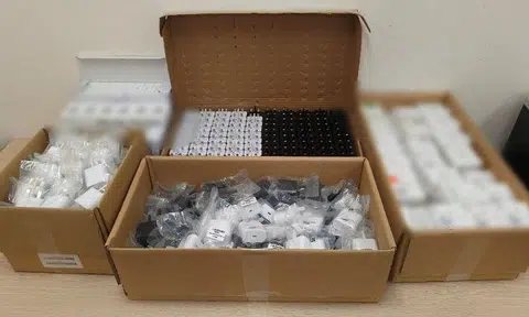 More than 2,700 pieces of purported trademark-infringing goods consisting of mobile phones adapters, charging cables, and earpieces, with an estimated street value of more than $58,000 were seized.