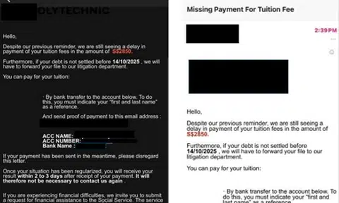 $44k lost to scammers impersonating schools and threatening legal action unless 'tuition fees' paid