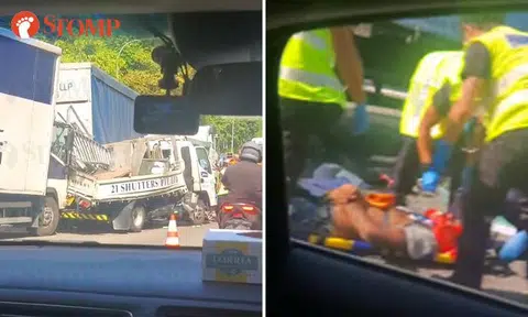 5 heavy vehicles in chain collision on TPE: 6 hurt, 2 drivers assisting with investigations