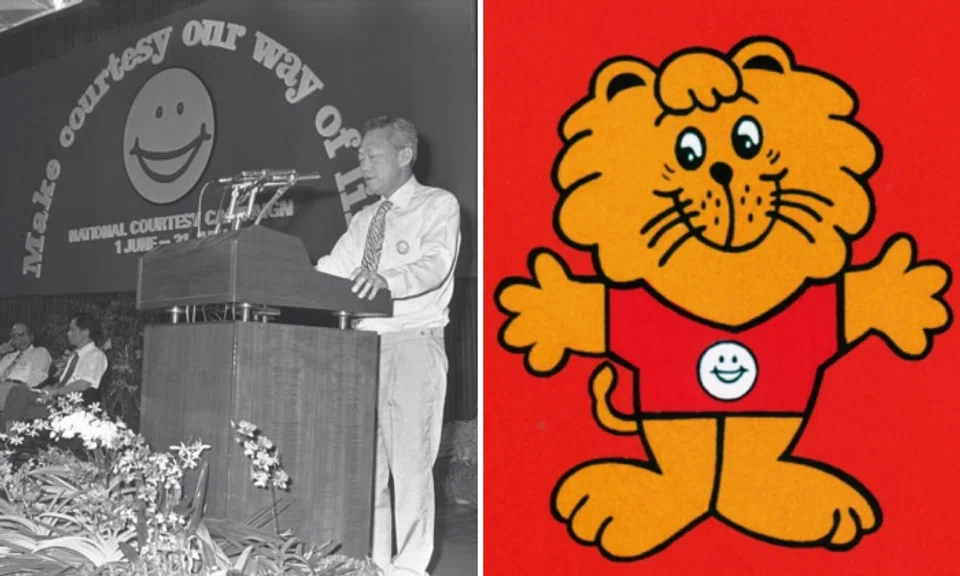 The National Courtesy Campaign was launched on June 1, 1979, by then Prime Minister Lee Kuan Yew. Photos: The Straits Times