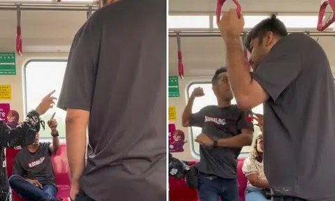 Man on train accuses another of pushing, threatens to punch him: 'I'm Singaporean, not Bangla'