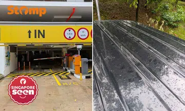 Van gets scraped entering Teck Whye multi-storey carpark