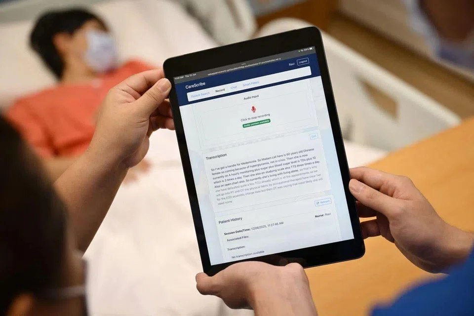 Alexandra Hospital's reasearch team have come up with CareScribe, an AI tool that helps to shorten handover processes between nurses.